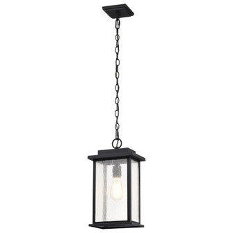 Sullivan Collection Outdoor 16 inch Hanging Light; Matte Black Finish with Clear Seeded Glass (81|60/7377)