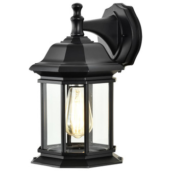 Hopkins Outdoor Collection 13 inch Large Wall Light; Matte Black Finish with Clear Glass (81|60/6118)