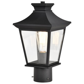 Jasper Collection Outdoor 14 inch Post Light Pole Lantern; Matte Black Finish with Clear Glass (81|60/5745)