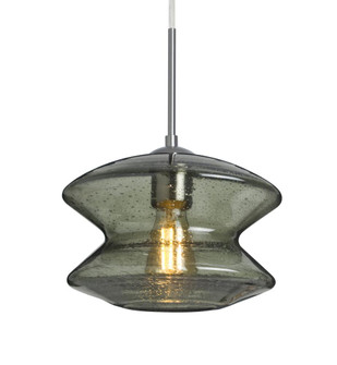 Besa, Zen Cord Pendant, Moss Bubble, Satin Nickel Finish, 1x8W LED Filament (127|1JT-ZENMS-EDIL-SN)