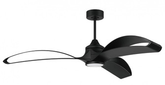 60'' Bandeaux Fan Flat Black, Flat Black Finish Blades, light kit Included (Optional) (20|BDX60FB3)