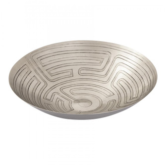 Maze Etched Centerpiece Bowl - Nickel (91|H0807-10672)