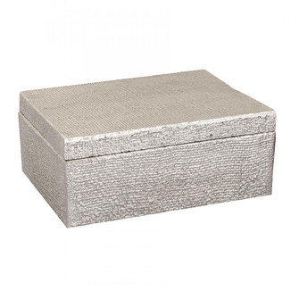 Square Linen Texture Box - Large Nickel (91|H0807-10665)