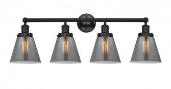 Cone - 4 Light - 33 inch - Matte Black - Bath Vanity Light (3442|616-4W-BK-G63)