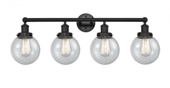 Beacon - 4 Light - 33 inch - Matte Black - Bath Vanity Light (3442|616-4W-BK-G204-6)