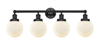 Beacon - 4 Light - 33 inch - Matte Black - Bath Vanity Light (3442|616-4W-BK-G201-6)