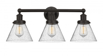 Cone - 3 Light - 26 inch - Oil Rubbed Bronze - Bath Vanity Light (3442|616-3W-OB-G44)