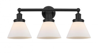 Cone - 3 Light - 26 inch - Matte Black - Bath Vanity Light (3442|616-3W-BK-G41)