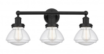 Olean - 3 Light - 25 inch - Matte Black - Bath Vanity Light (3442|616-3W-BK-G324)