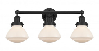 Olean - 3 Light - 25 inch - Matte Black - Bath Vanity Light (3442|616-3W-BK-G321)