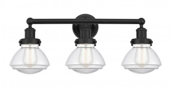 Olean - 3 Light - 25 inch - Matte Black - Bath Vanity Light (3442|616-3W-BK-G322)