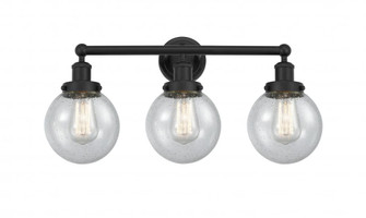 Beacon - 3 Light - 24 inch - Matte Black - Bath Vanity Light (3442|616-3W-BK-G204-6)