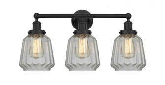 Chatham - 3 Light - 25 inch - Matte Black - Bath Vanity Light (3442|616-3W-BK-G142)