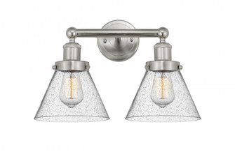 Cone - 2 Light - 17 inch - Brushed Satin Nickel - Bath Vanity Light (3442|616-2W-SN-G44)