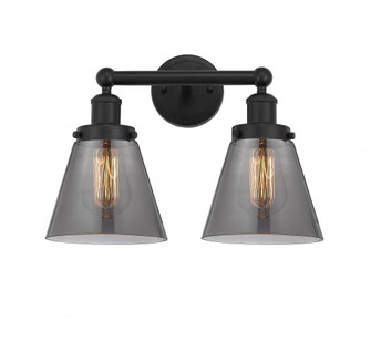 Cone - 2 Light - 15 inch - Matte Black - Bath Vanity Light (3442|616-2W-BK-G63)