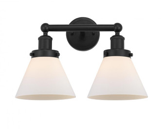 Cone - 2 Light - 17 inch - Matte Black - Bath Vanity Light (3442|616-2W-BK-G41)
