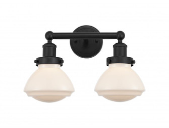 Olean - 2 Light - 16 inch - Matte Black - Bath Vanity Light (3442|616-2W-BK-G321)