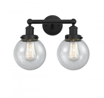 Beacon - 2 Light - 15 inch - Matte Black - Bath Vanity Light (3442|616-2W-BK-G204-6)
