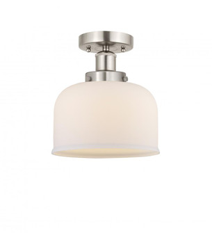 Bell - 1 Light - 8 inch - Brushed Satin Nickel - Semi-Flush Mount (3442|616-1F-SN-G71)
