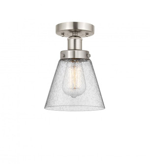 Cone - 1 Light - 6 inch - Brushed Satin Nickel - Semi-Flush Mount (3442|616-1F-SN-G64)