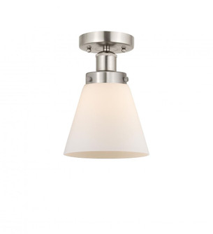 Cone - 1 Light - 6 inch - Brushed Satin Nickel - Semi-Flush Mount (3442|616-1F-SN-G61)