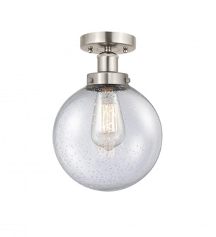 Beacon - 1 Light - 8 inch - Brushed Satin Nickel - Semi-Flush Mount (3442|616-1F-SN-G204-8)