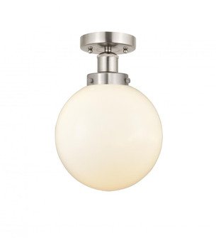 Beacon - 1 Light - 8 inch - Brushed Satin Nickel - Semi-Flush Mount (3442|616-1F-SN-G201-8)