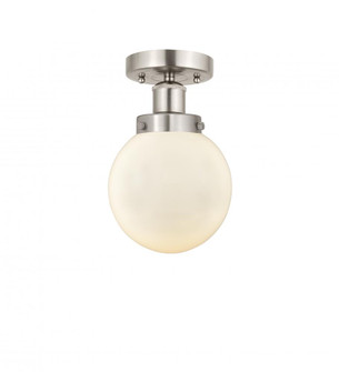 Beacon - 1 Light - 6 inch - Brushed Satin Nickel - Semi-Flush Mount (3442|616-1F-SN-G201-6)