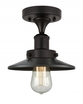 Railroad - 1 Light - 8 inch - Oil Rubbed Bronze - Semi-Flush Mount (3442|616-1F-OB-M5-OB)