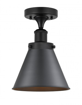 Appalachian - 1 Light - 8 inch - Matte Black - Semi-Flush Mount (3442|616-1F-BK-M13-BK)