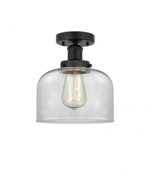 Bell - 1 Light - 8 inch - Matte Black - Semi-Flush Mount (3442|616-1F-BK-G72)