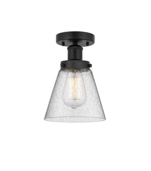Cone - 1 Light - 6 inch - Matte Black - Semi-Flush Mount (3442|616-1F-BK-G64)