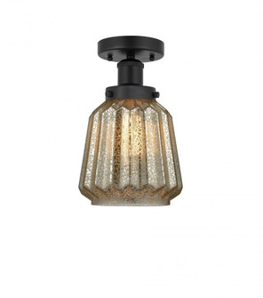 Chatham - 1 Light - 7 inch - Matte Black - Semi-Flush Mount (3442|616-1F-BK-G146)