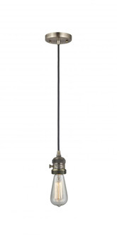 Bare Bulb - 1 Light - 3 inch - Antique Brass - Cord hung - Mini Pendant (3442|201CSW-AB-LED)