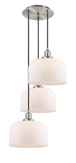 Cone - 3 Light - 18 inch - Brushed Satin Nickel - Cord hung - Multi Pendant (3442|113F-3P-SN-G71-L)