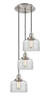 Cone - 3 Light - 14 inch - Brushed Satin Nickel - Cord hung - Multi Pendant (3442|113F-3P-SN-G72)