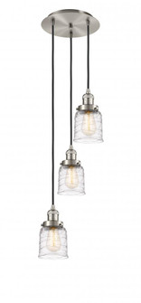 Bell - 3 Light - 12 inch - Brushed Satin Nickel - Cord hung - Multi Pendant (3442|113F-3P-SN-G513)