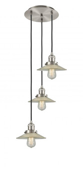 Halophane - 3 Light - 16 inch - Brushed Satin Nickel - Cord hung - Multi Pendant (3442|113F-3P-SN-G2)
