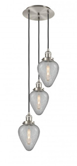 Geneseo - 3 Light - 13 inch - Brushed Satin Nickel - Cord hung - Multi Pendant (3442|113F-3P-SN-G165)