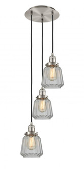 Chatham - 3 Light - 14 inch - Brushed Satin Nickel - Cord hung - Multi Pendant (3442|113F-3P-SN-G142)