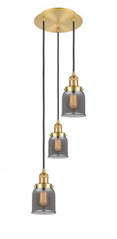 Cone - 3 Light - 12 inch - Satin Gold - Cord hung - Multi Pendant (3442|113F-3P-SG-G53)