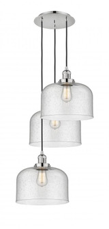 Cone - 3 Light - 18 inch - Polished Nickel - Cord hung - Multi Pendant (3442|113F-3P-PN-G74-L)