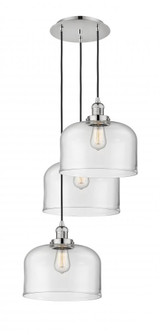 Cone - 3 Light - 18 inch - Polished Nickel - Cord hung - Multi Pendant (3442|113F-3P-PN-G72-L)