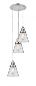 Cone - 3 Light - 13 inch - Polished Nickel - Cord hung - Multi Pendant (3442|113F-3P-PN-G62)