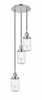 Dover - 3 Light - 11 inch - Polished Nickel - Cord hung - Multi Pendant (3442|113F-3P-PN-G314)