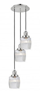 Colton - 3 Light - 12 inch - Polished Nickel - Cord hung - Multi Pendant (3442|113F-3P-PN-G302)