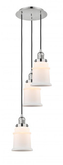 Canton - 3 Light - 13 inch - Polished Nickel - Cord hung - Multi Pendant (3442|113F-3P-PN-G181)