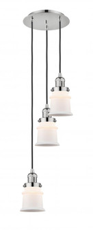 Canton - 3 Light - 12 inch - Polished Nickel - Cord hung - Multi Pendant (3442|113F-3P-PN-G181S)