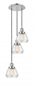 Fulton - 3 Light - 14 inch - Polished Nickel - Cord hung - Multi Pendant (3442|113F-3P-PN-G172)