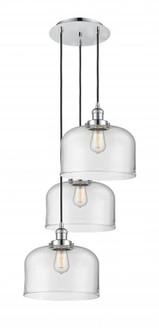 Cone - 3 Light - 18 inch - Polished Chrome - Cord hung - Multi Pendant (3442|113F-3P-PC-G72-L)